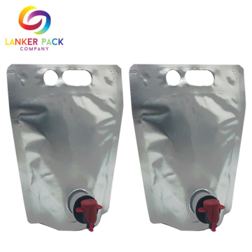 High Barrier Foil Wine Packaging Pouch With Spout