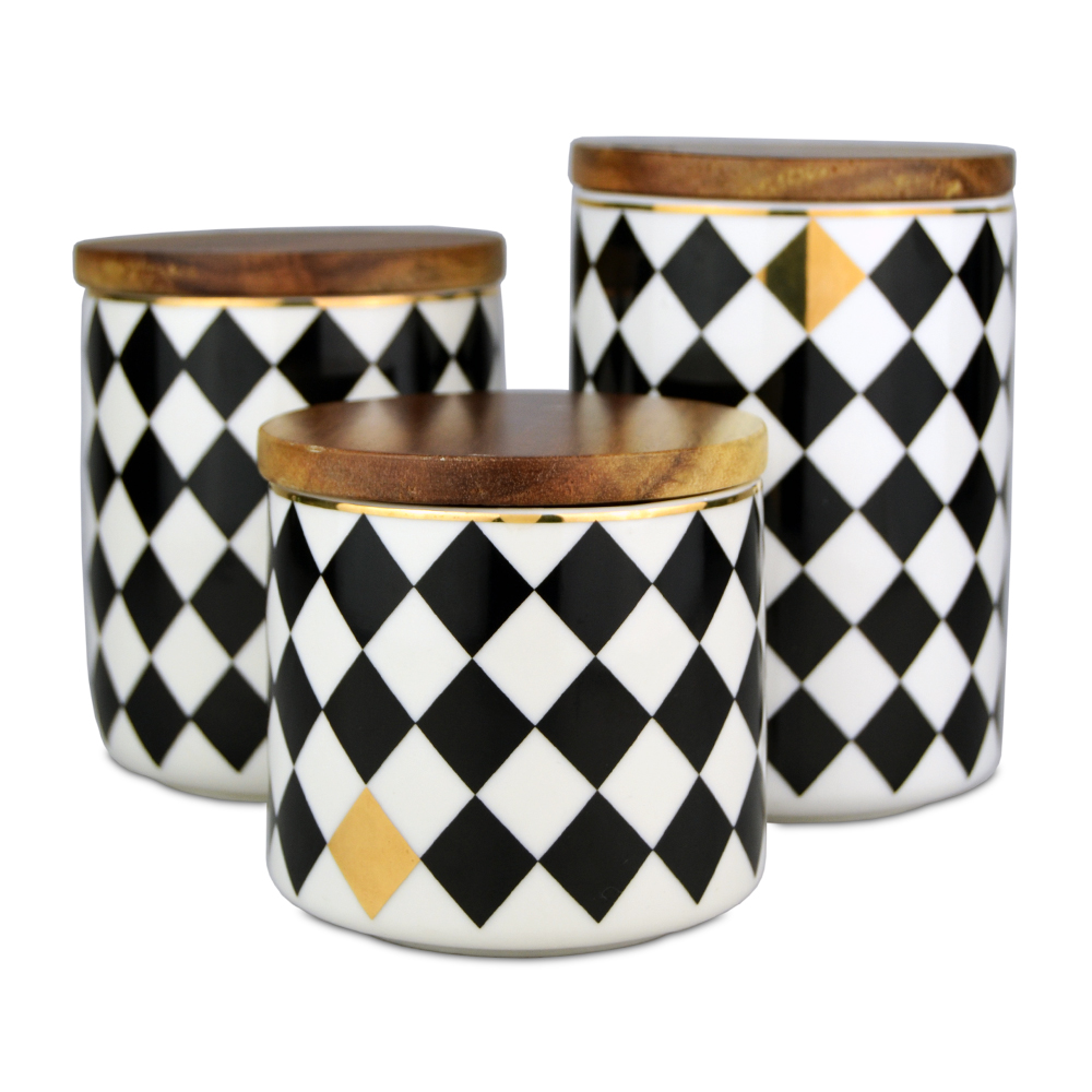 Black White Surface Ceramic Soy Wax Aroma Candles