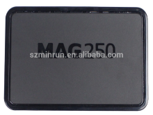 black Mag250 IPTV Set Top Box Linux IPTV Box, Media Player Support Wifi Usb Connector Include IPTV Account