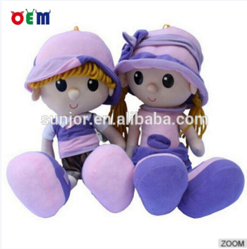 Customized stuffed lovely couple plush dolls