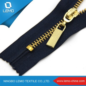 Fashion Aluminium Zipper, Antique Brass Metal Zipper