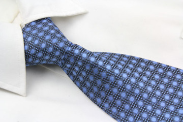 Mens Blue Dots Design Necktie
