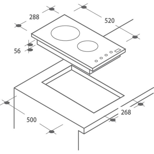 Induksi 2 zon hob cooktop gula -gula elektrik