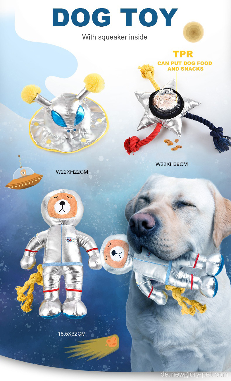 Langlebiger Astronaut Typ Squeaky Bite Hund Chew Spielzeug