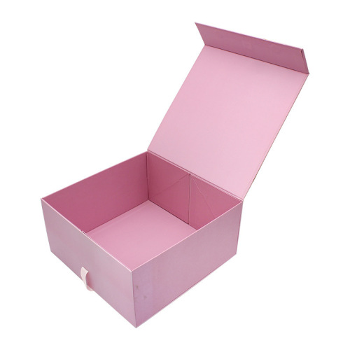 Custom Large Pink Magnetic Folding Packaging Gift Box