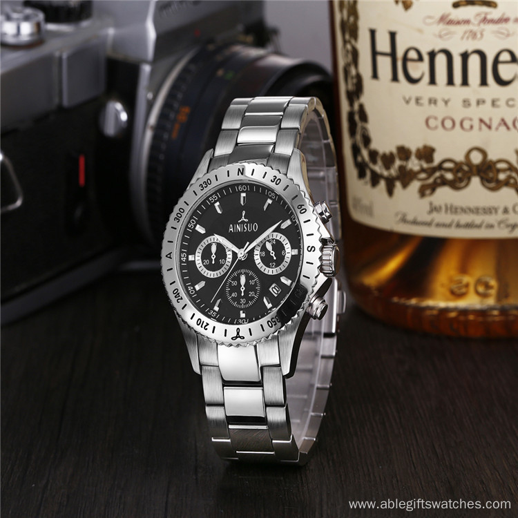 Fashion business luxury man stainless steel watch(xietujun)