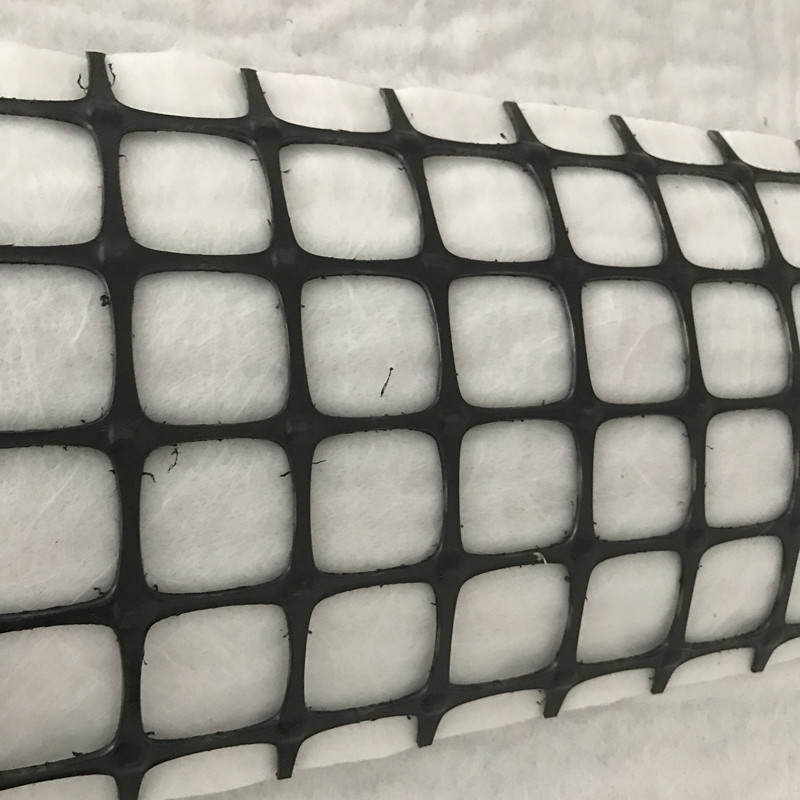 PP Geogrid Nonwoven Geotekstil ile Kombine