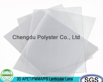 transparent 3d PS lenticular lens sheet 10.20 LPI