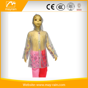 children clear pvc raincoat