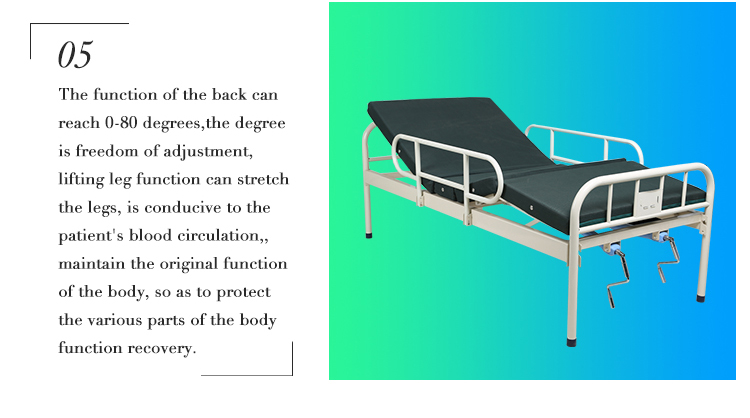 Cheap Price Patient Used Manual Integral Lifting two shake Hospital Bed For Sale