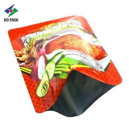 Customized printing three side seal bag for seasoning plastic bag