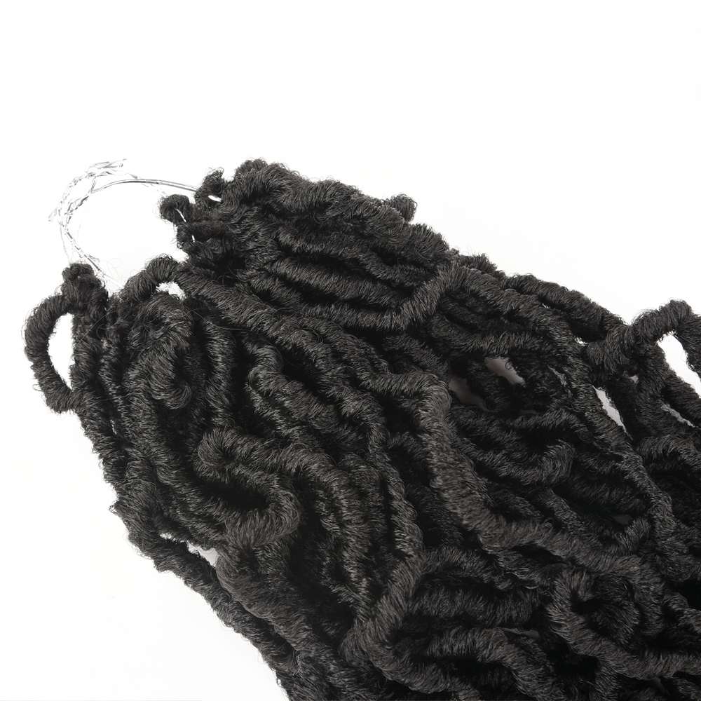 MYZYR 18 24 36inch Nu LocsGoddess Faux Locs Curly Ombre Braiding Hair Soft Braids Synthetic Crochet Braid HairExntension