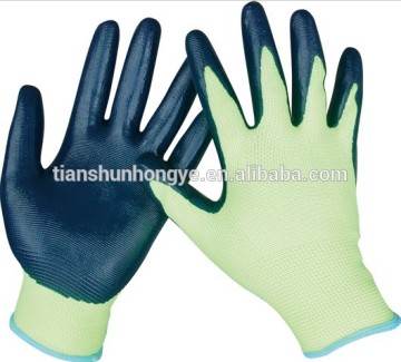 Seamless knit nylon nitrile foam coated gloves