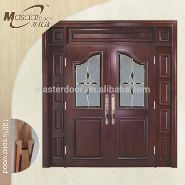 High quality hand carved double swing wooden doors for villas