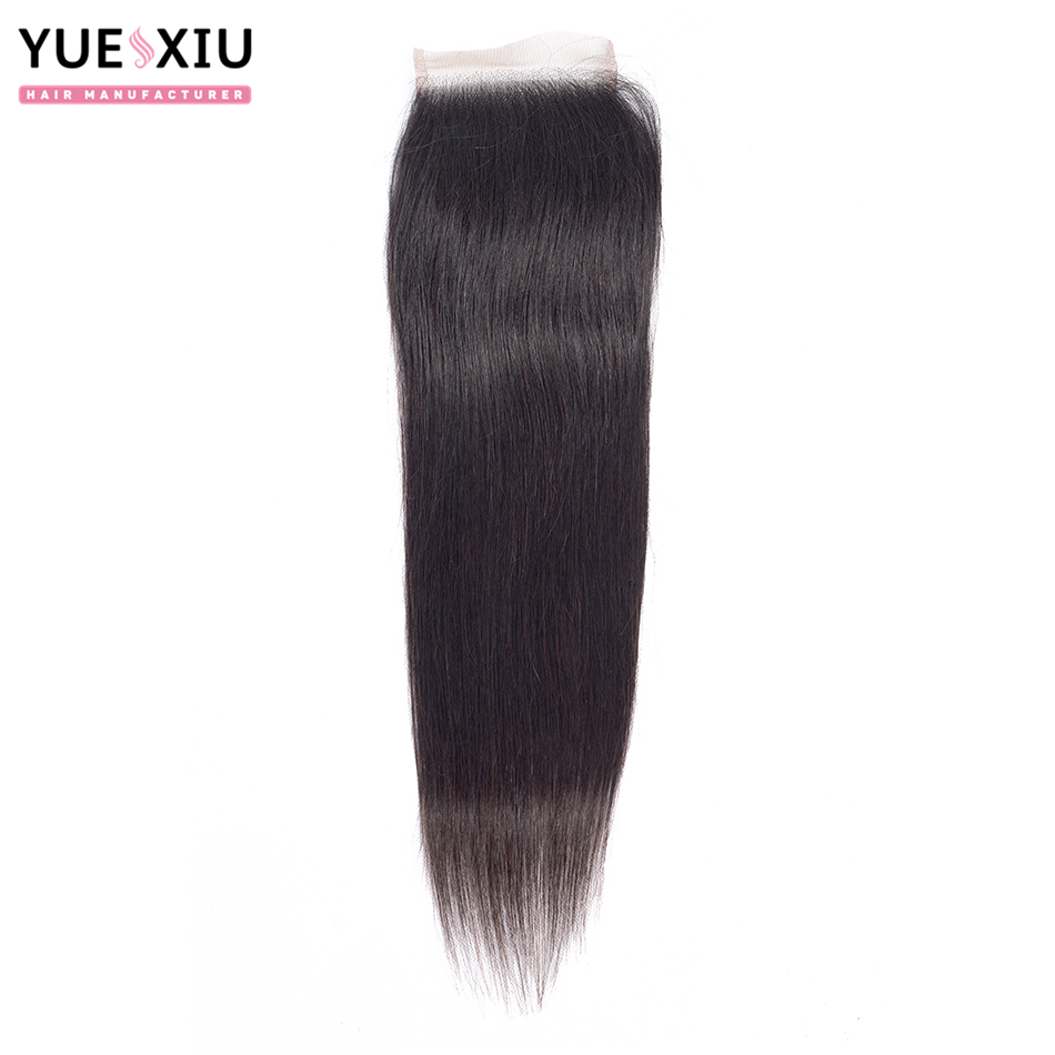 Brazilian Virgin Human Hair Silky Straight 4x4 Lace Closure