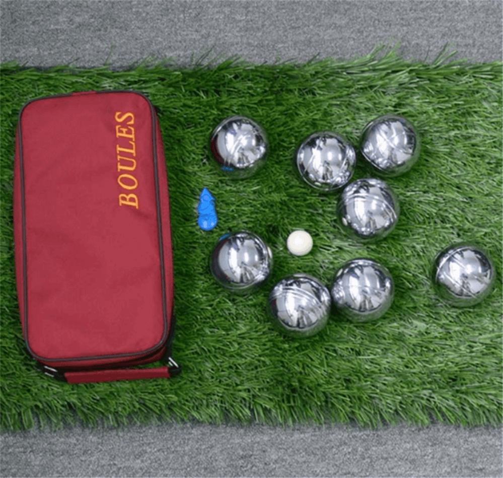 Polished Alloy 8 Boule Bocce Ball Set