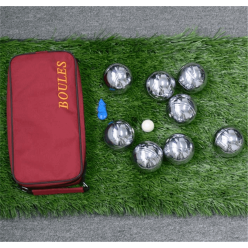 Polished Alloy 8 Boule Bocce Ball Set