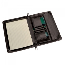 Executive Zip Around Custom Design Leather Embossed Padfolio