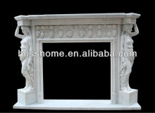 Greece cultured marble fireplace mantel