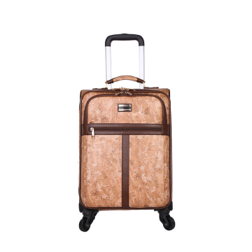 Custom PU carry-on waterproof trolley luggage