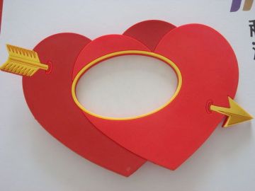 best sale bright red cute loving heart shape silicone frame photoes