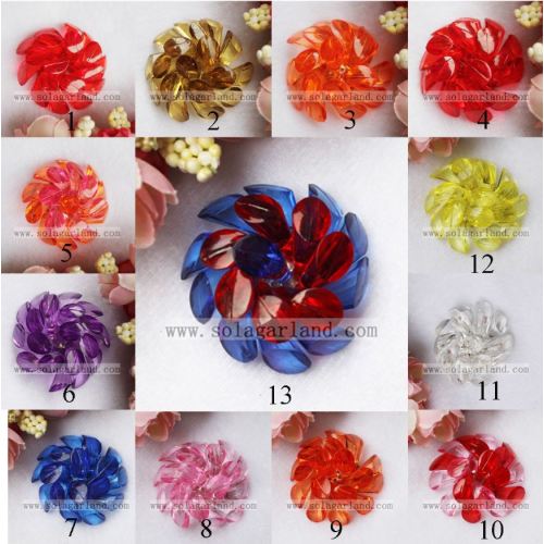 43MM Acrylic Crystal Horseshoe Beading Decorative Flowers