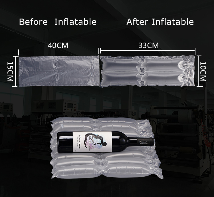 Inflatable air bag air cushion double packaging film For fragile products protection