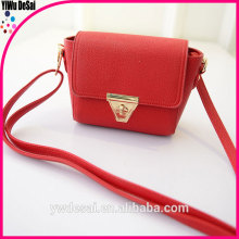 PU leather lock purse One shoulder aslant bag for women