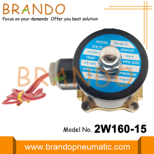 DN15 solenoidventil för mässing för vattenbehandling 2W160-15