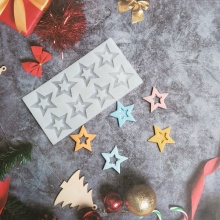 Pentagram Star Cake Sugar Lace Silicone Mold for Chocolate, Gummi, and Baking