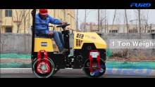 1000kg Hydraulic Steering Vibratory Compact Road Roller