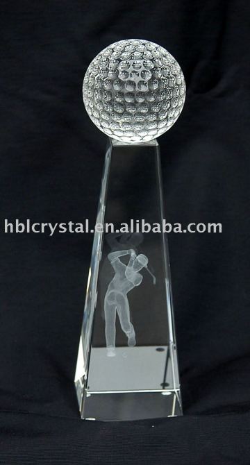 Crystal golf award