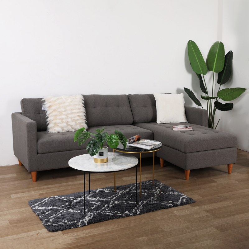 Manual Recliner Fabric Corner Sofa