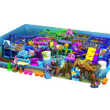 Indoor Playground Equipment with Roller Slide for Ocean-Themed Naughty Kids Games