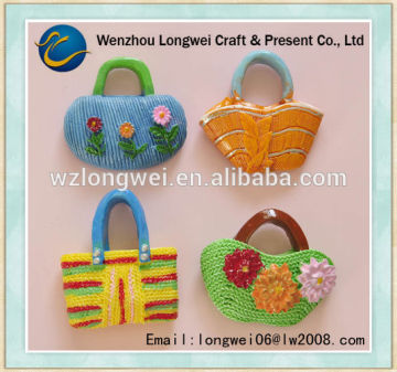 3D handbag shaped magnetic refrigeration sticker/refrigerator door sticker