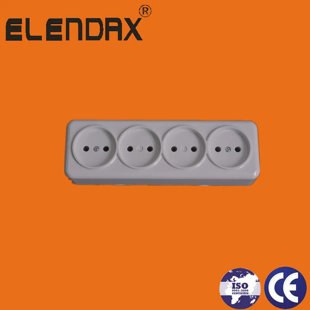 Surface Mounted Wall Socket 3 Ways