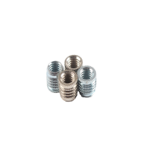 Silver Blue Plated Knurled Insert Nuts
