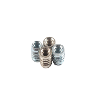 Silver Blue Plated Knurled Insert Nuts