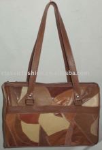 Ladies patchwork leather tote bag
