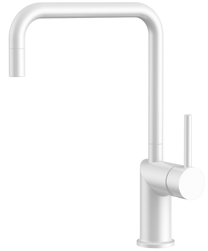 White Single Handle Kitchen Faucet