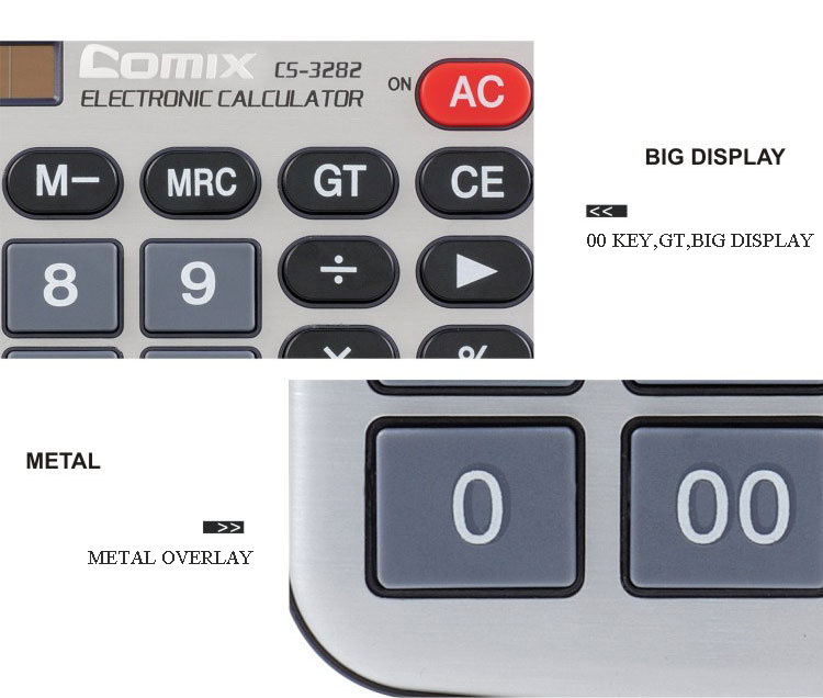 The portable multifunction solar power 12 digits electronic calculator with Dual power