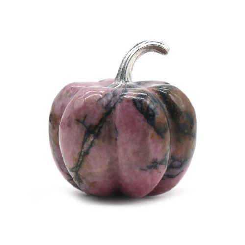 Rhodochrosite 1.2Inch Pumpkin Gemstone Crafts for Home office Decoration