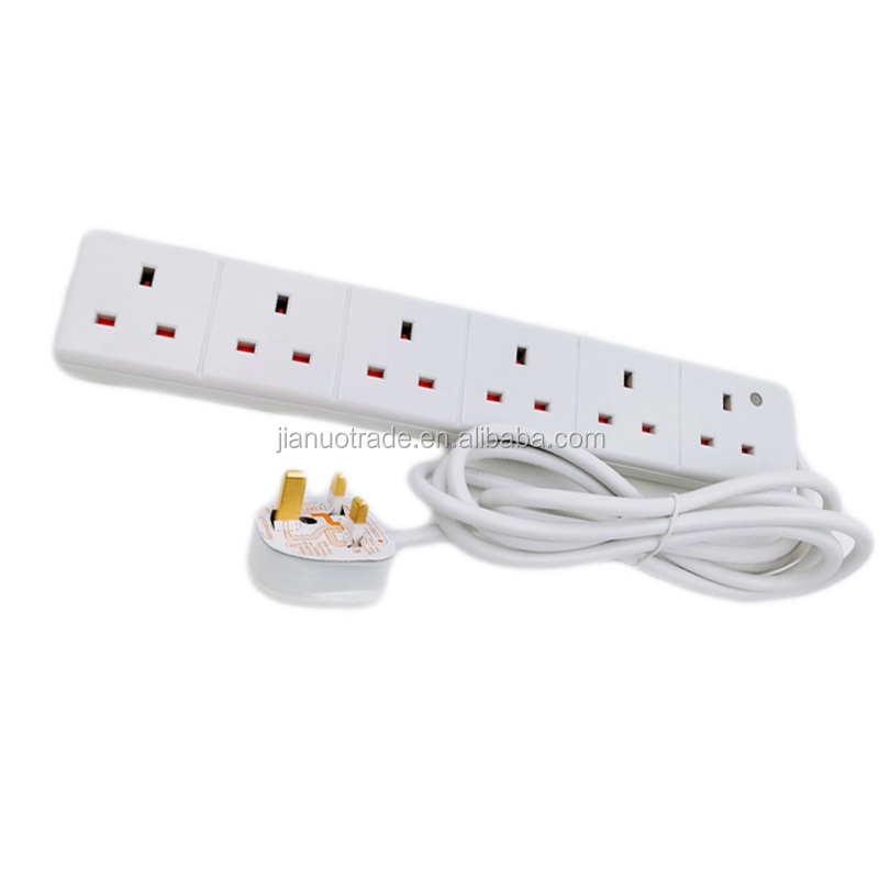 ASTA Approved 6 Way UK Socket Power Strip