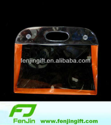 transparent pvc heat sealed bag with zipper