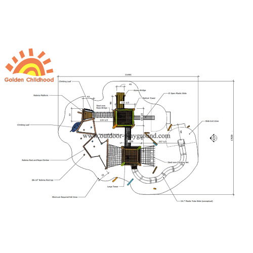 Peralatan Kegiatan Tower Playground Untuk Anak-Anak