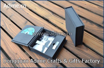 Leather Cotton CD DVD USB Photo Prints Image Packaging Gift case