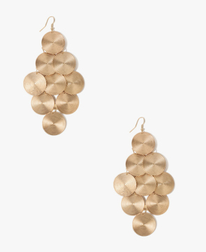 Tree ring gold drop earring 2012 trendy style gold plated drop earring