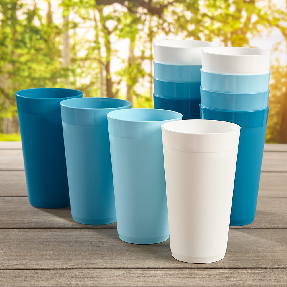 Unbreakable Plastic Tumblers Blue Sky Everyday Drinking Cups