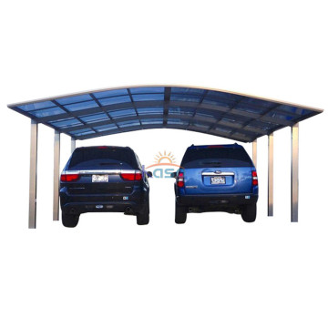 Outdoor Mobile Metal Cantilever Polycarbonate Carport