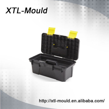 Portable plastic tool box with inner tray